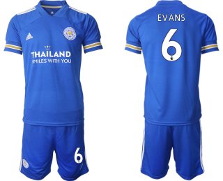 Men 2020-2021 club Leicester City home 6 blue Soccer Jerseys