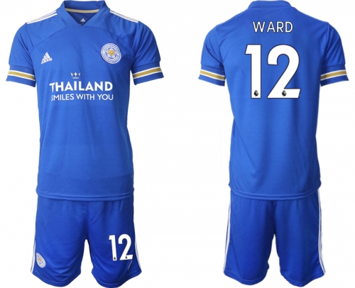 Men 2020-2021 club Leicester City home 12 blue Soccer Jerseys