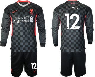 Men 2021 Liverpool away long sleeves 12 soccer jerseys