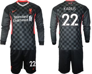 Men 2021 Liverpool away long sleeves 22 soccer jerseys