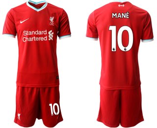 Men 2020-2021 club Liverpool home 10 red Soccer Jerseys