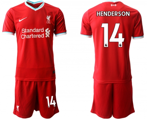 Men 2020-2021 club Liverpool home 14 red Soccer Jerseys