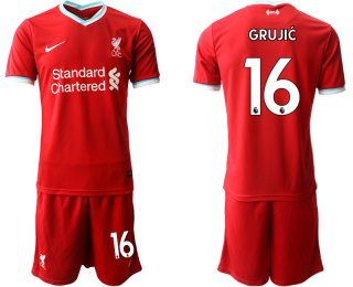 Men 2020-2021 club Liverpool home 16 red Soccer Jerseys