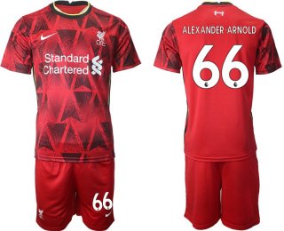 Men 2021-2022 Club Liverpool home red 66 Nike Soccer Jersey