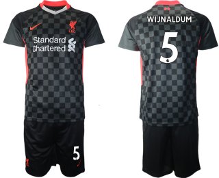 Men 2020-2021 club Liverpool Second away 5 black Soccer Jerseys