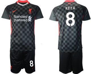 Men 2020-2021 club Liverpool Second away 8 black Soccer Jerseys