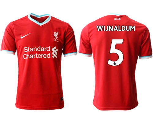 Men 2020-2021 club Liverpool home aaa version 5 red Soccer Jerseys