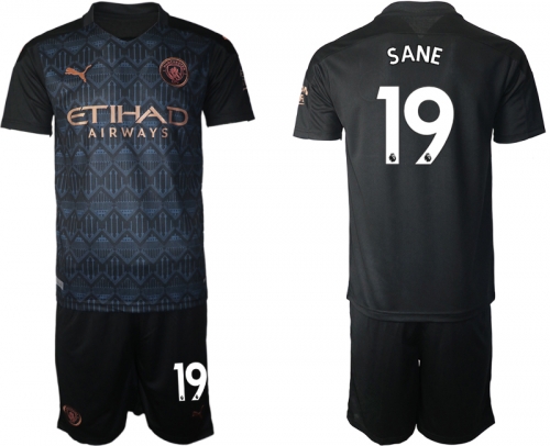 en 2020-2021 club Manchester City away 19 black Soccer Jerseys