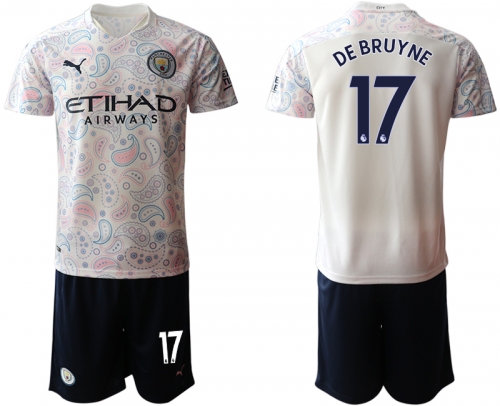 Men 2020-2021 club Manchester City away 17 white Soccer Jerseys