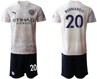 Men 2020-2021 club Manchester City away 20 white Soccer Jerseys