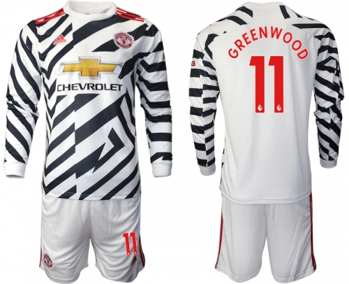 2021 Men Manchester united away long sleeve 11 soccer jerseys