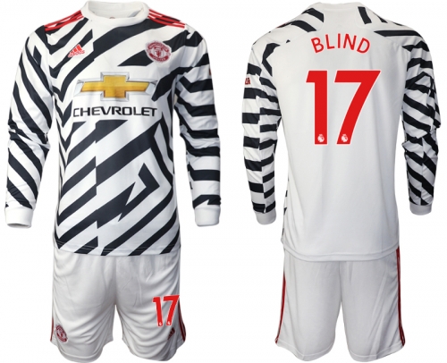 2021 Men Manchester united away long sleeve 17 soccer jerseys