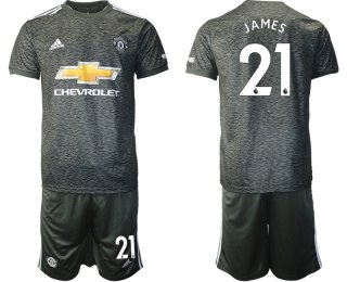 Men 2020-2021 club Manchester United away 21 black Soccer Jerseys