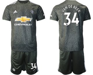 Men 2020-2021 club Manchester United away 34 black Soccer Jerseys