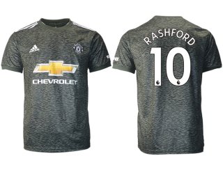 Men 2020-2021 club Manchester United away aaa version 10 black Soccer Jerseys