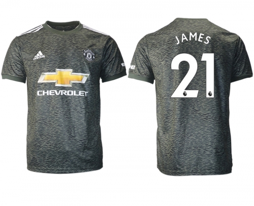 Men 2020-2021 club Manchester United away aaa version 21 black Soccer Jerseys