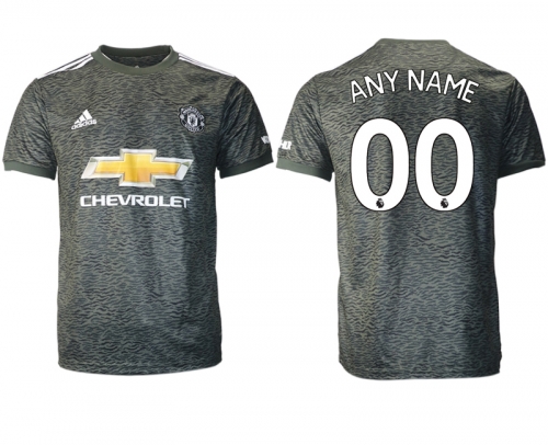 Men 2020-2021 club Manchester United away aaa version customized black Soccer Jerseys