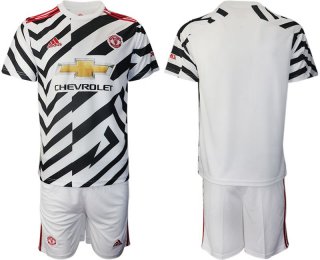 Men 2020-2021 club Manchester united away white Soccer Jerseys