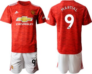 Men 2020-2021 club Manchester United home 9 red Soccer Jerseys