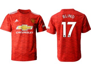 Men 2020-2021 club Manchester United home aaa version 17 red Soccer Jerseys