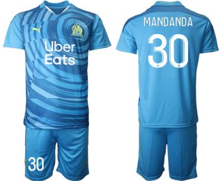 Men 2021 Olympique de Marseille away 30 soccer jerseys