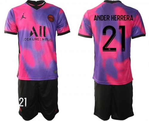 Men 2020-2021 Club Paris St German away purple 21 Soccer Jersey