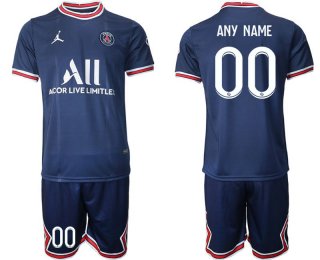 Men 2021-2022 Club Paris St German home blue customized Soccer Jersey