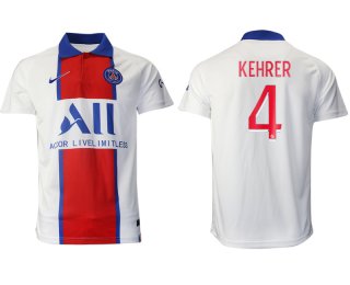 Men 2020-2021 club Paris St German away aaa version 4 white Soccer Jerseys