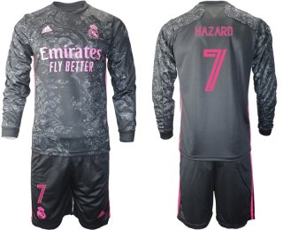 2021 Men Real Madrid away long sleeve 7. soccer jerseys