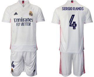 Men 2020-2021 club Real Madrid home 4 white Soccer Jerseys