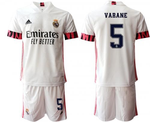 Men 2020-2021 club Real Madrid home 5 white Soccer Jerseys2