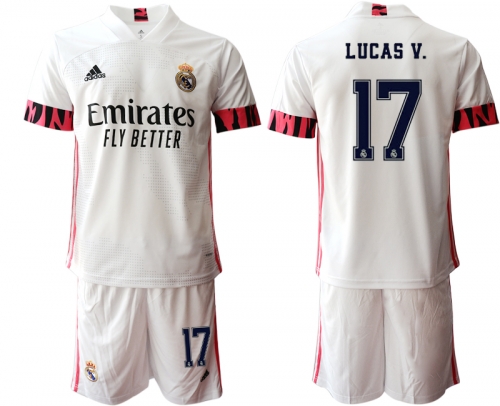 Men 2020-2021 club Real Madrid home 17 white Soccer Jerseys1