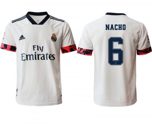 Men 2020-2021 club Real Madrid home aaa version 6 white Soccer Jerseys2