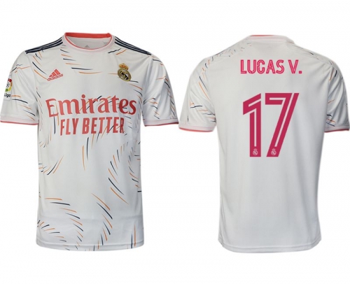 Men 2021-2022 Club Real Madrid home aaa version white 17 Adidas Soccer Jersey