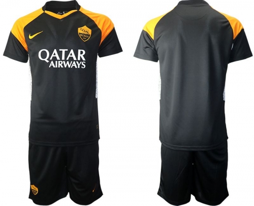 Men 2020-2021 club Rome away black Soccer Jerseys