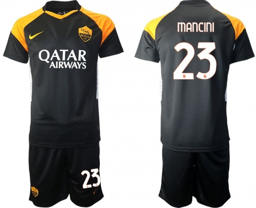 Men 2020-2021 club Rome away 23 black Soccer Jerseys