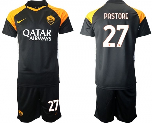 Men 2020-2021 club Rome away 27 black Soccer Jerseys