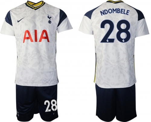 Men 2020-2021 club Tottenham home 28 white Soccer Jerseys