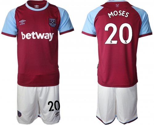 Men 2020-2021 club West Ham United home 20 red Soccer Jerseys