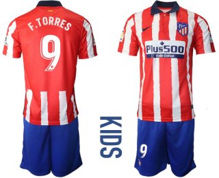 Youth 2020-2021 club Atletico Madrid home 9 red Soccer Jerseys