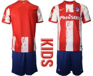 Youth 2021-2022 Club Atletico Madrid home red blank Nike Soccer Jersey