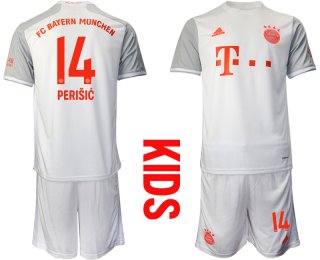 Youth 2020-2021 club Bayern Munich away white 14 Soccer Jerseys