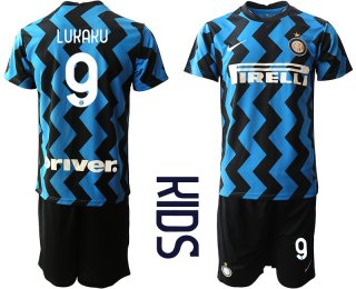 Youth 2020-2021 club Inter Milan home 9 blue Soccer Jerseys