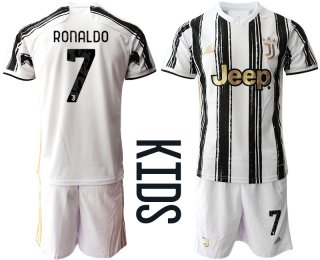 Youth 2020-2021 club Juventus home 7 white Soccer Jerseys