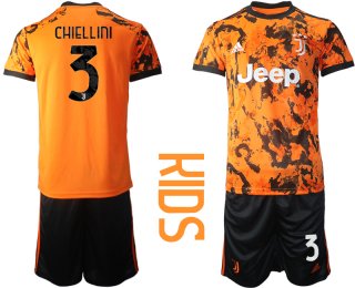 Youth 2020-2021 club Juventus away orange 3 Soccer Jerseys