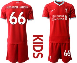 Youth 2020-2021 club Liverpool home 66 red Soccer Jerseys