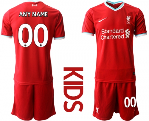 Youth 2020-2021 club Liverpool home customized red Soccer Jerseys