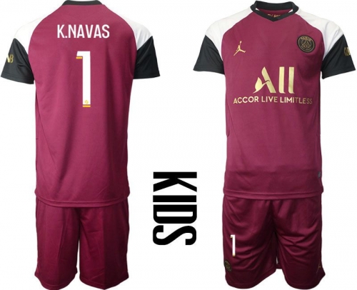 Youth 2020-2021 club Paris St German away 1 red Soccer Jerseys