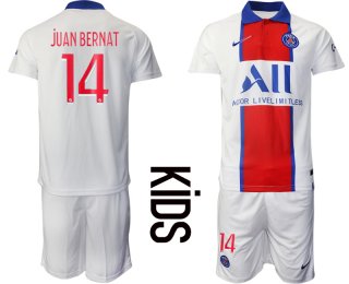 Youth 2020-2021 club Paris St German away 14 white Soccer Jerseys