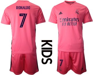 Youth 2020-2021 club Real Madrid away 7 pink Soccer Jerseys1